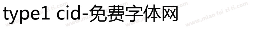 type1 cid字体转换